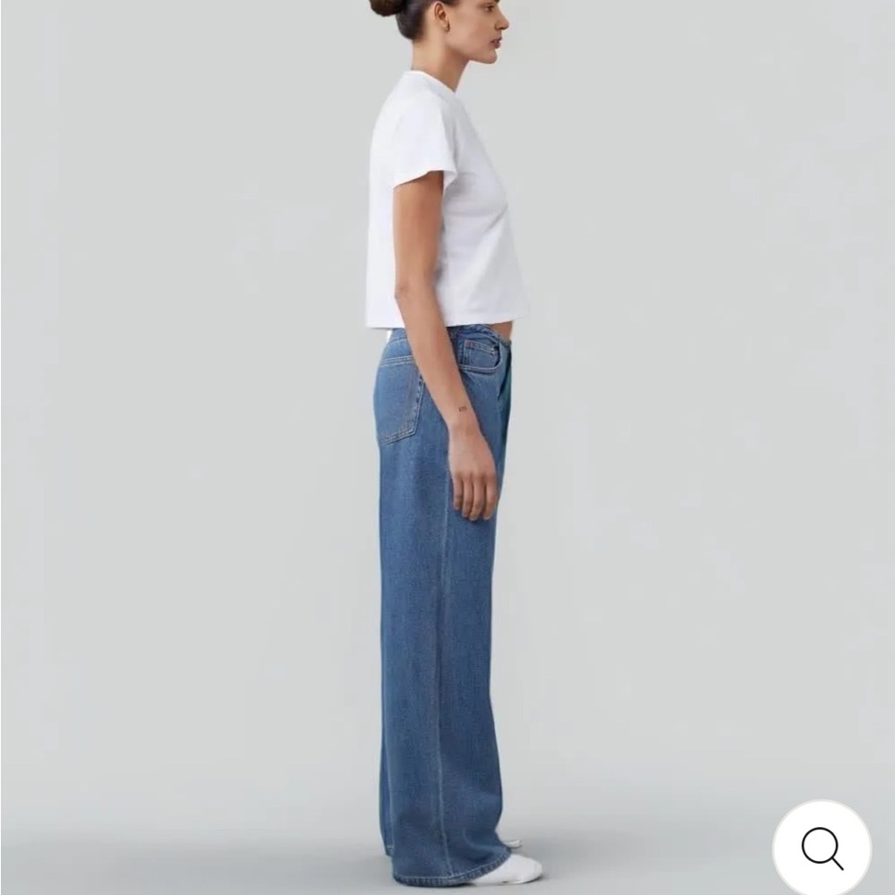 Wide Leg Drawstring Waist Jeans - Picture 3 of 5